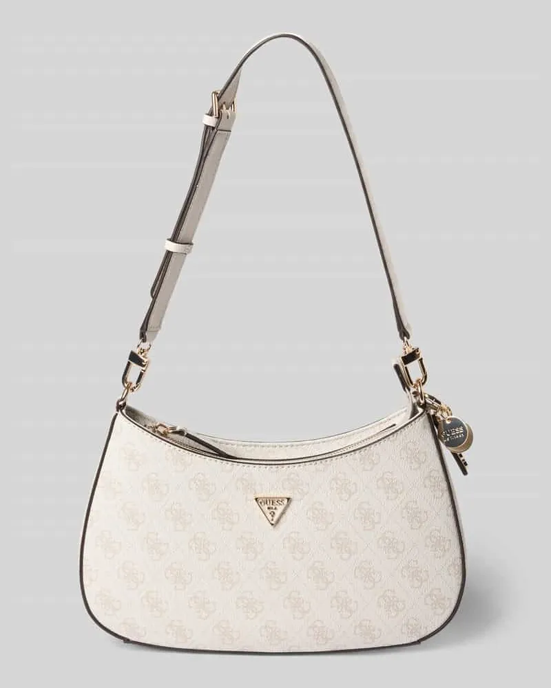 Guess Schultertasche mit Logo-Print Weiss
