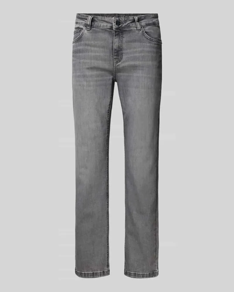 Mos Mosh Flared Fit Jeans im 5-Pocket-Design Modell 'ASHLEY Hellgrau