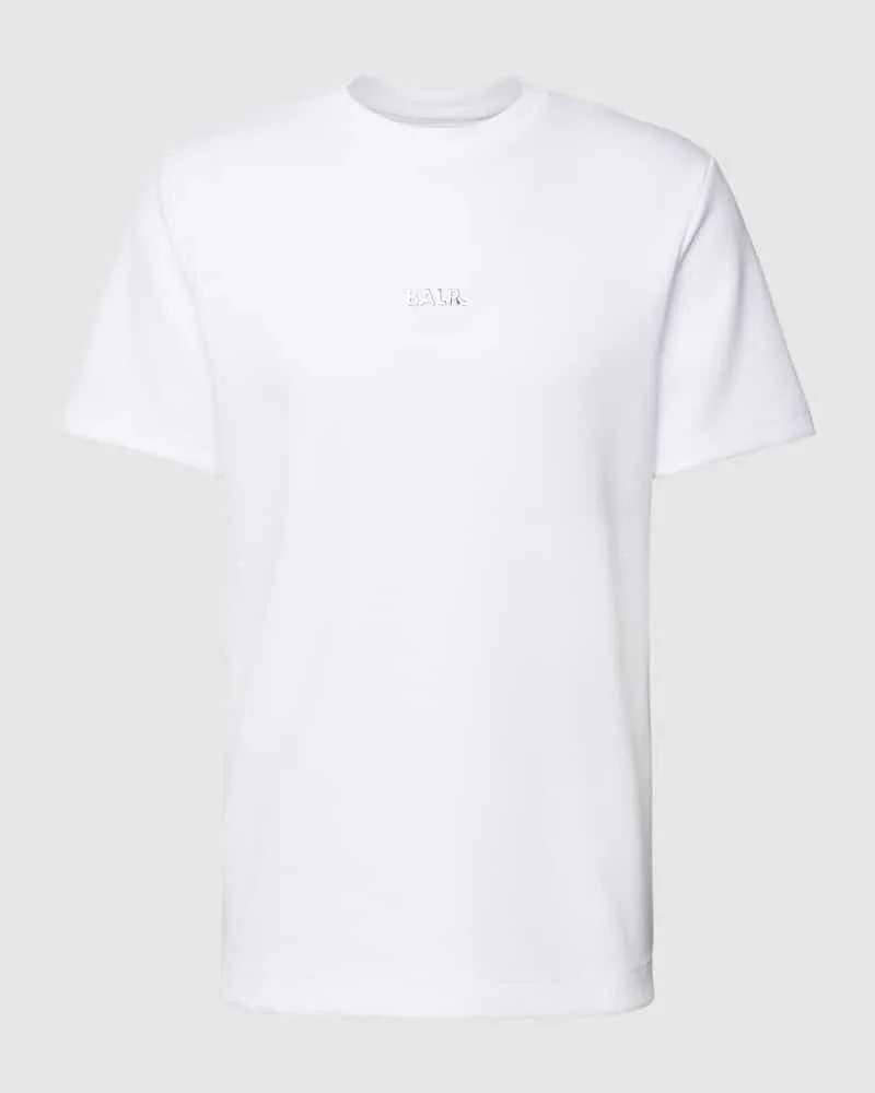 BALR. Regular Fit T-Shirt mit Label-Print Weiss