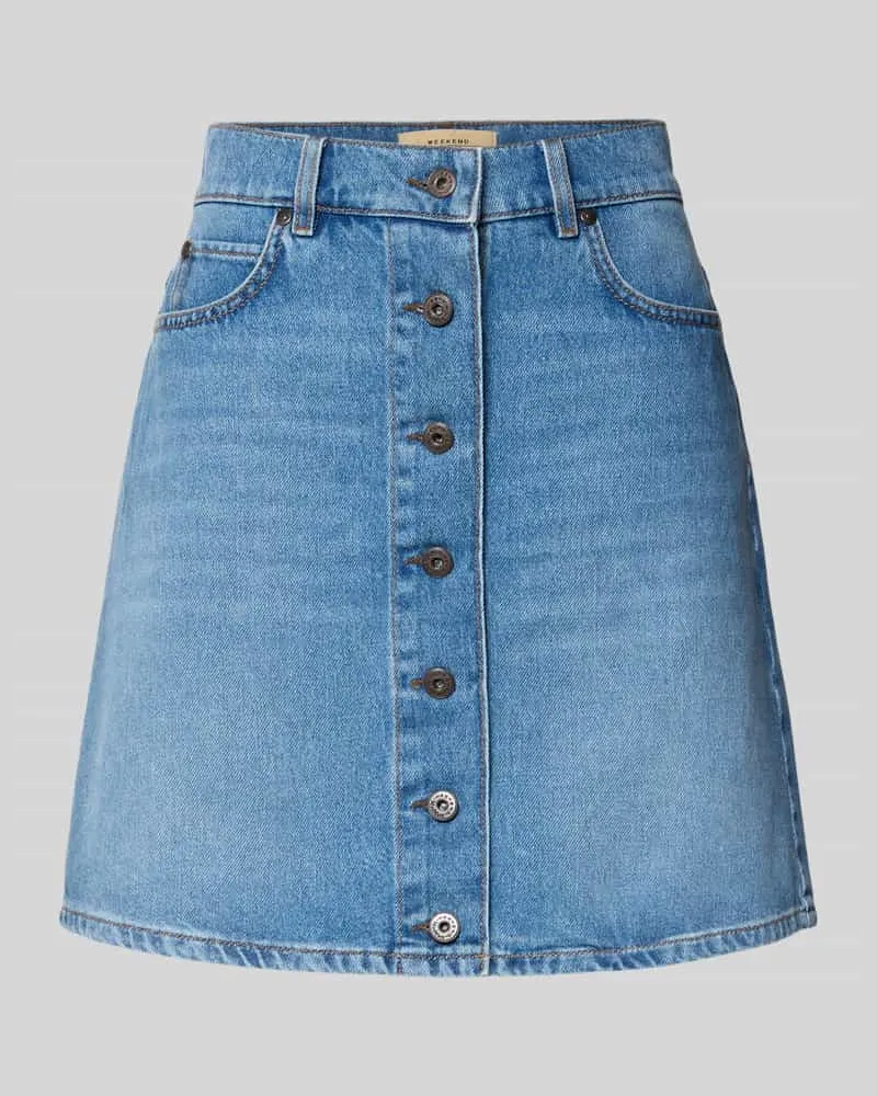 Max Mara Ausgestellter Jeansrock aus reiner Baumwolle Modell 'NATALE Jeansblau