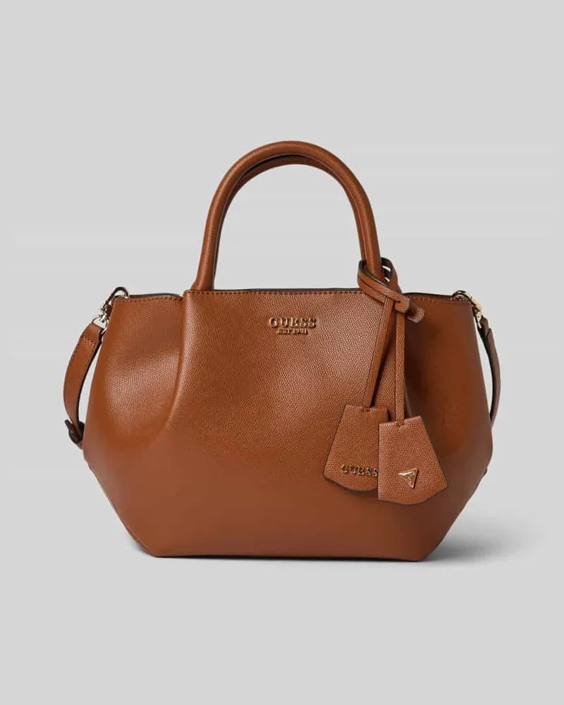 Guess Handtasche mit Logo-Applikation Modell 'Amorette Cognac