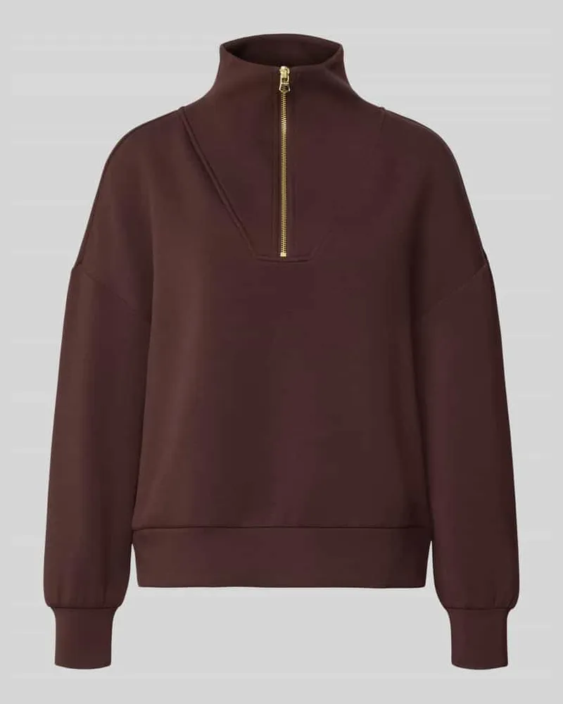 Varley Regular Fit Sweatshirt aus Viskose-Mix Modell 'Hawley Dunkelbraun
