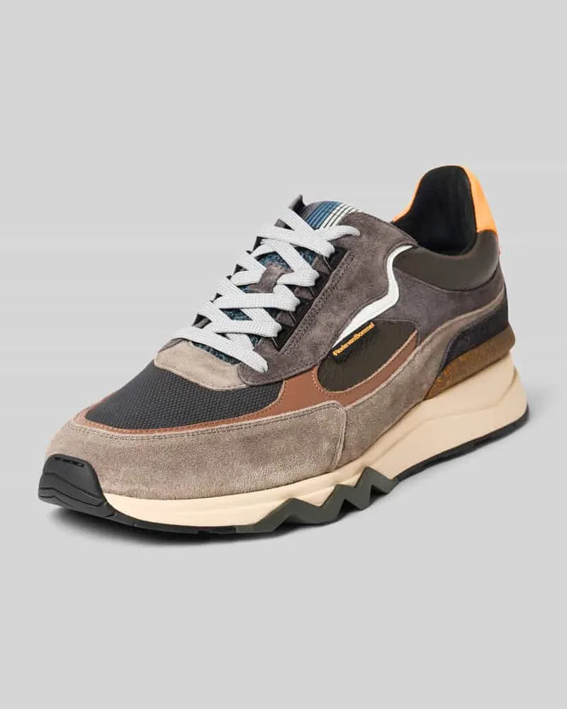 Floris van Bommel Sneaker mit Label-Detail Mittelgrau