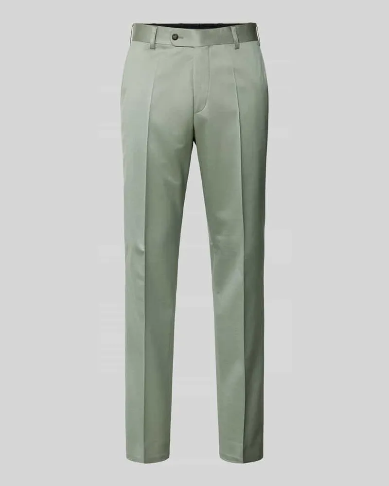 Wilvorst Anzughose mit französischen Eingrifftaschen und Bügelfalte Hellgruen
