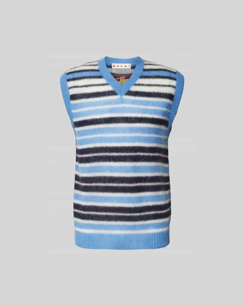 Marni Pullunder mit gerippten Abschlüssen Hellblau