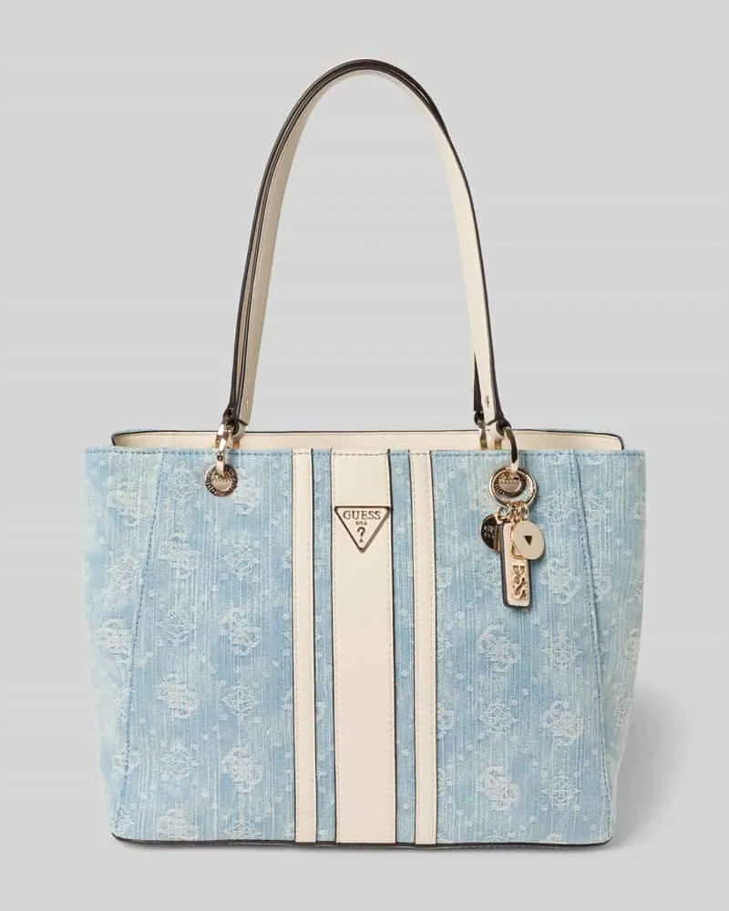 Guess Tote Bag aus reiner Baumwolle Modell 'Noelle Jeansblau