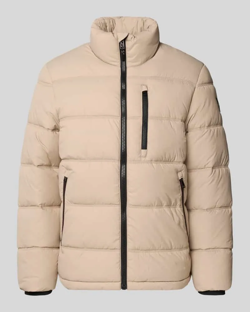 Tom Tailor Regular Fit Steppjacke mit Stehkragen Kitt
