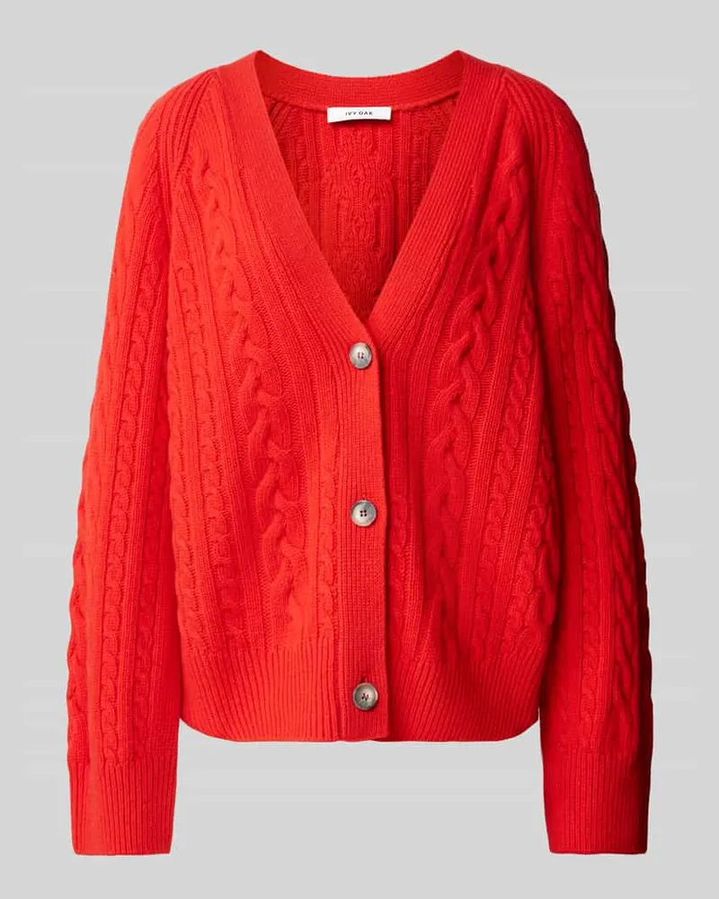 IVY & OAK Strickjacke mit Knopfleiste Modell 'KYMBERLY Rot