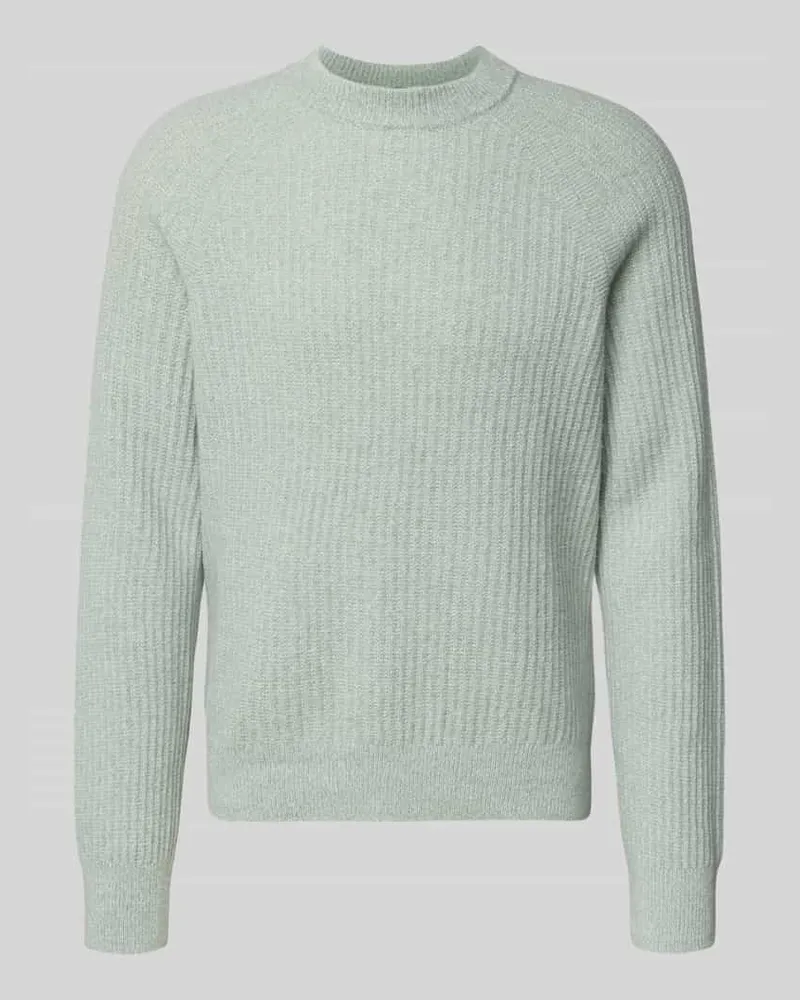 HUGO BOSS Regular Fit Pullover aus Woll-Mix Mint