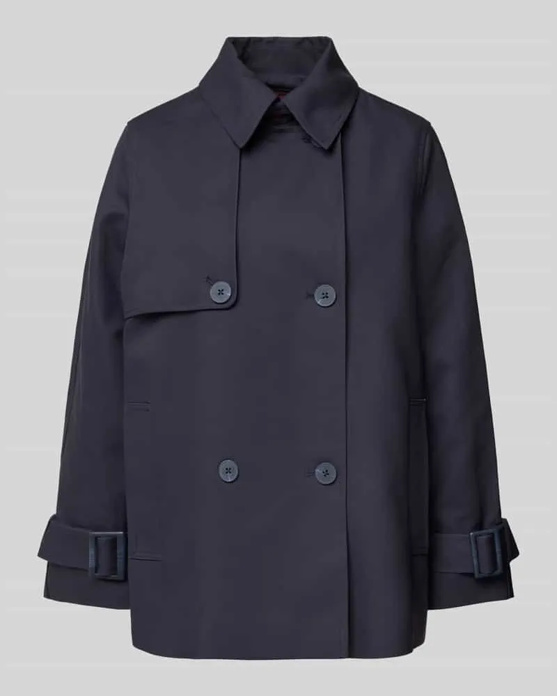 Stefanel Trenchcoat mit Umlegekragen Marine