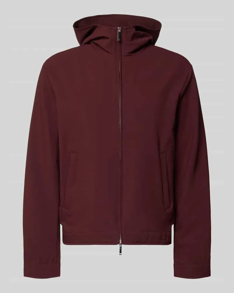 Emporio Armani Jacke mit Kapuze und Zweiwege-Reißverschluss Bordeaux