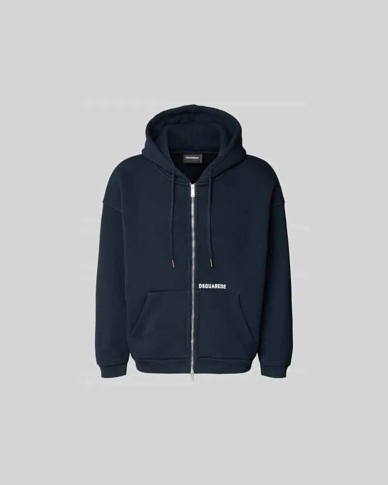 Dsquared2 Oversized Sweatjacke aus Baumwoll-Mix Marine