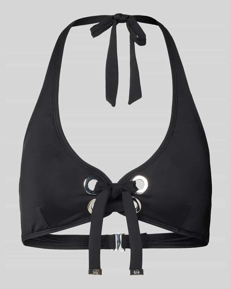 Michael Kors Neckholder mit Schnürung Modell 'GROMMET Black
