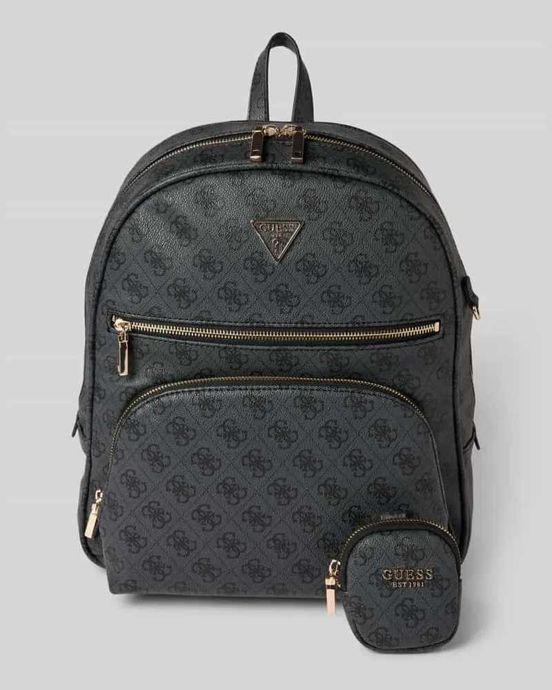 Guess Rucksack mit Label-Applikation Modell 'POWER PLAY Anthrazit