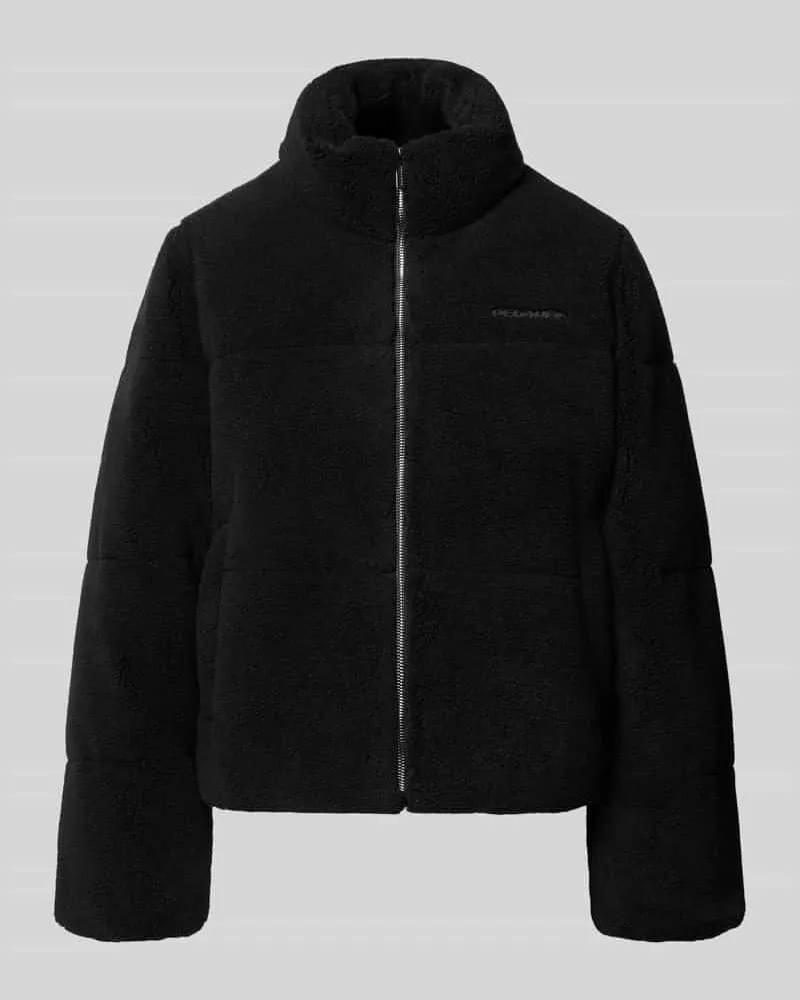 PEGADOR Relaxed Fit Steppjacke in Teddy-Optik Modell 'GEORGIA Black