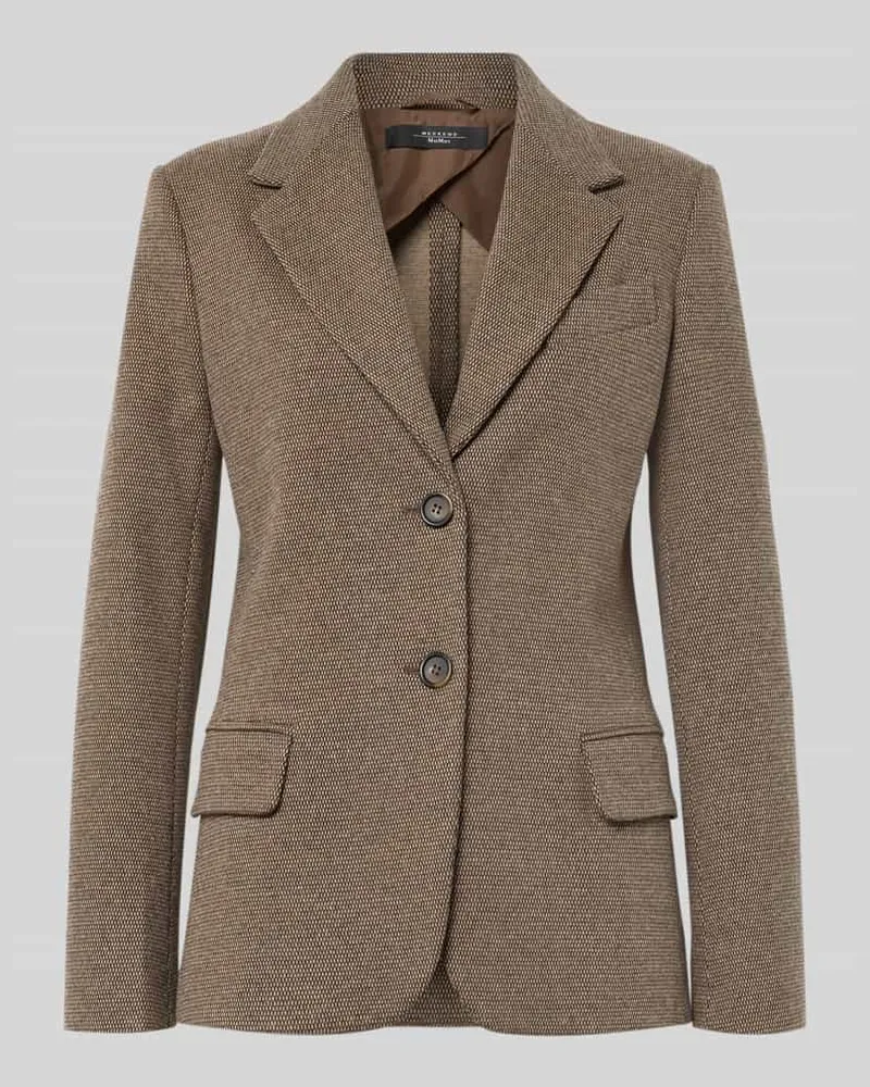 Max Mara Regular Fit Blazer mit Woll-Anteil Modell 'DILLY Hellbraun