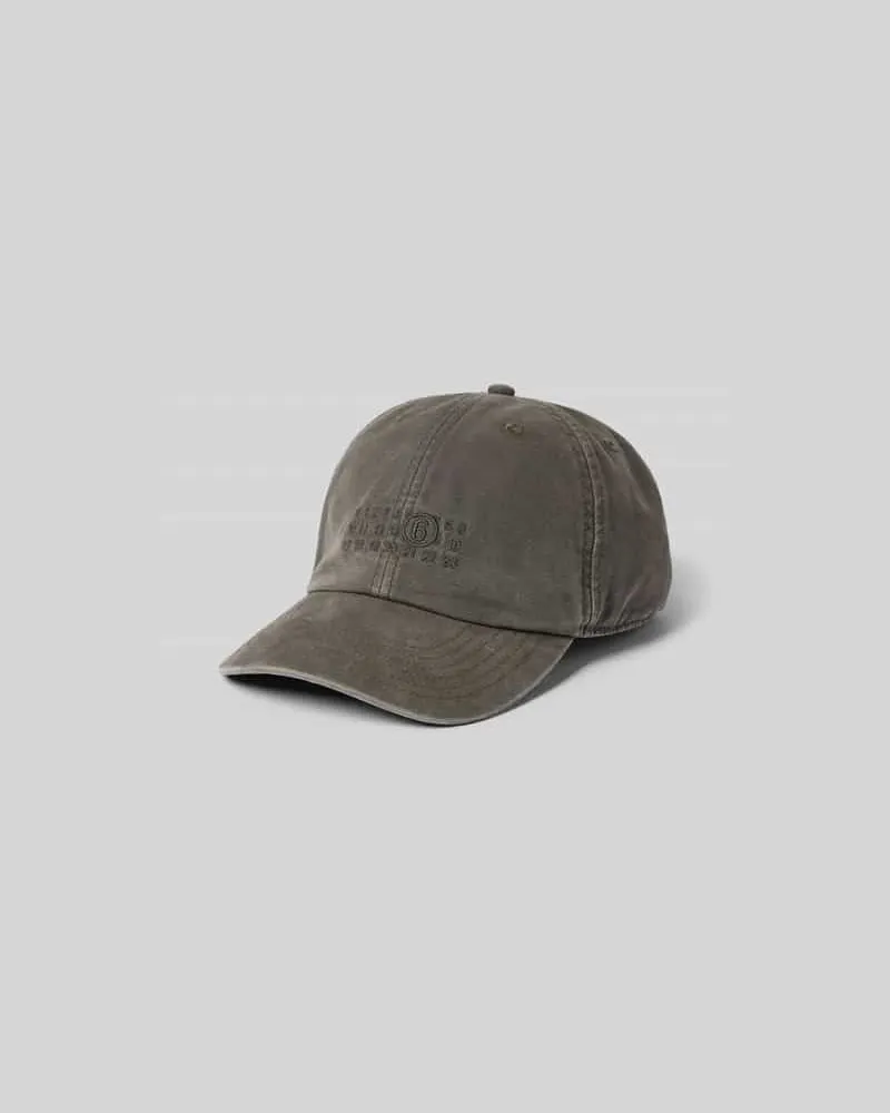 Maison Margiela Base Cap mit Logo-Stitching Mittelgrau
