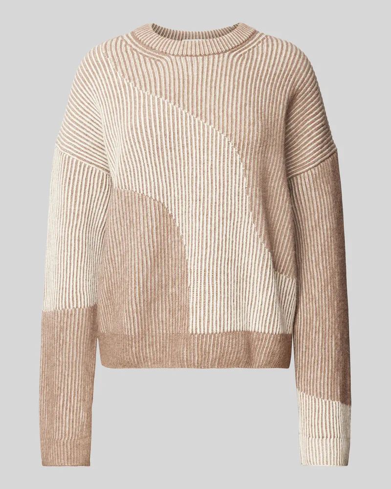 Armedangels Oversized Strickpullover gerippten Abschlüssen Modell 'MAYRAA Beige