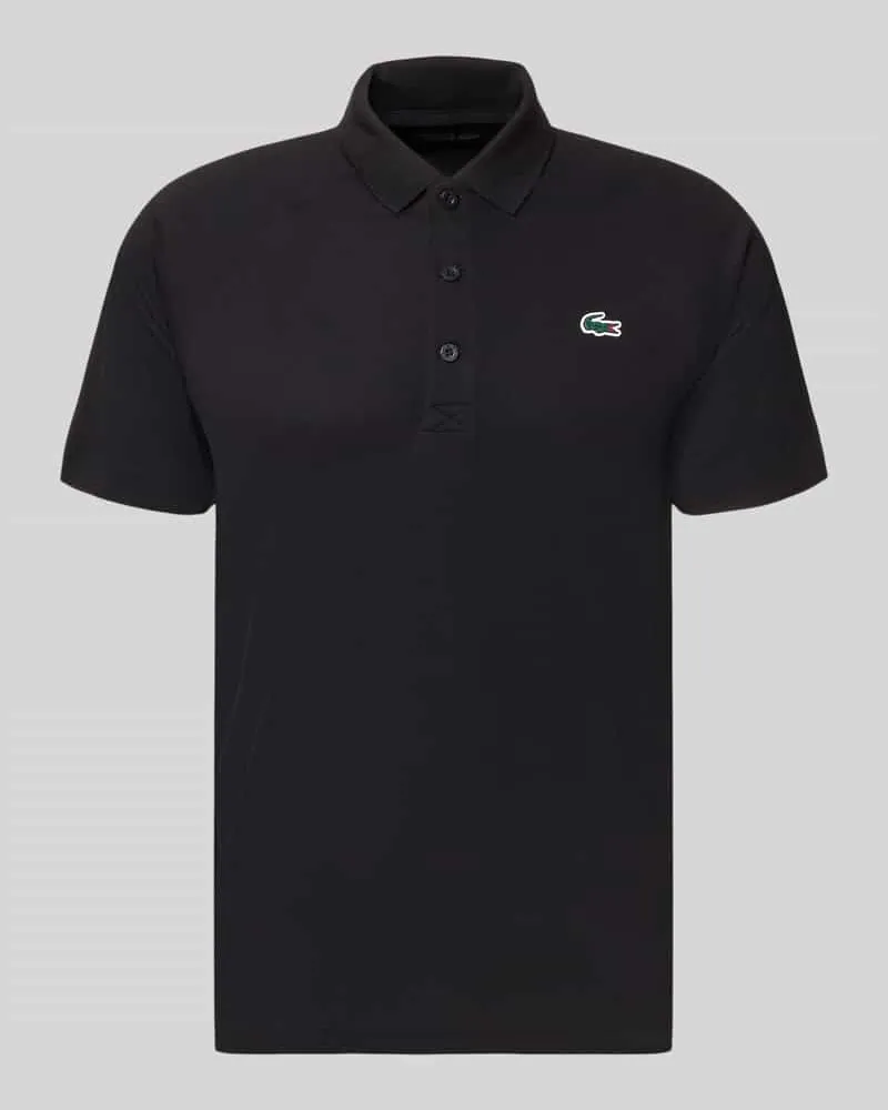 Lacoste Regular Fit Sport Poloshirt mit Label Patch Black