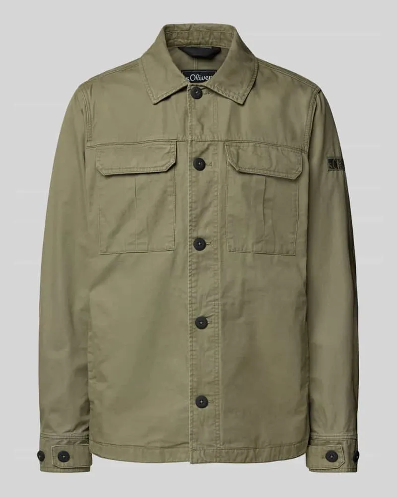 S.Oliver Regular Fit Jacke im Utility-Look Oliv