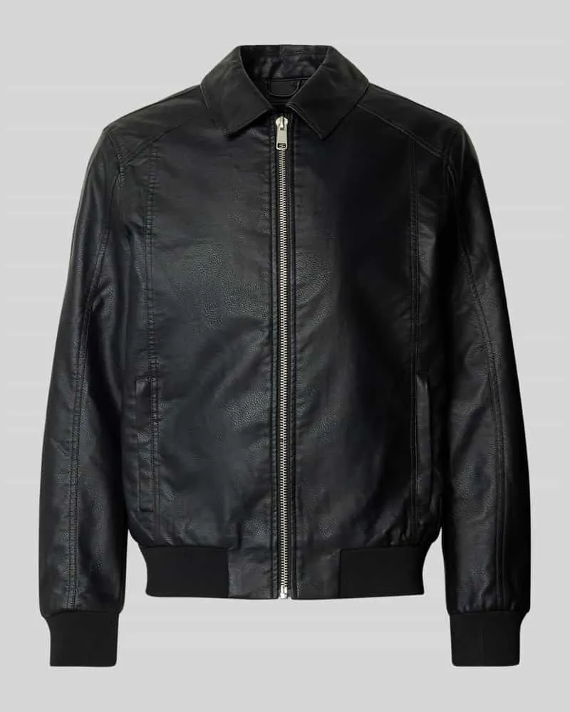 McNeal Jacke in Leder-Optik Black