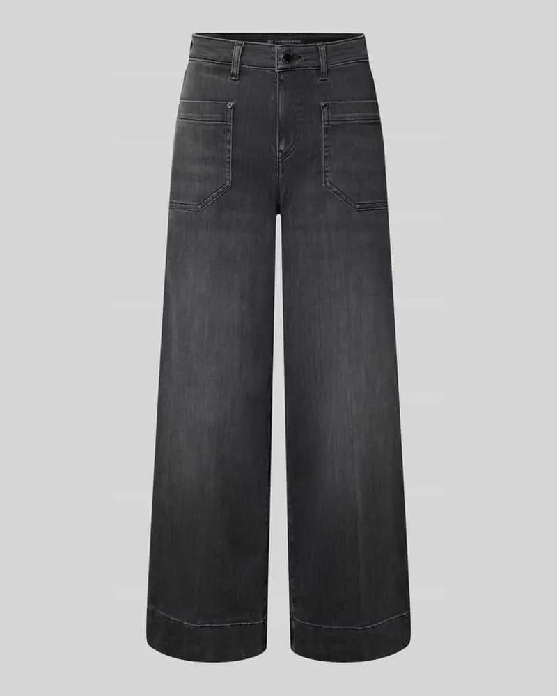 RAFFAELLO ROSSI  Wide Fit Jeans aus Baumwoll-Mix Modell 'MIRU 6/8 Anthrazit