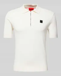 HUGO BOSS Regular Fit Poloshirt mit Label-Patch Modell 'Sayfong Offwhite