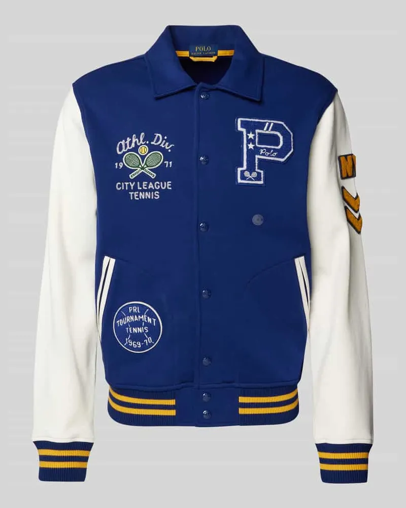 Ralph Lauren College-Jacke mit Motiv-Badges Marine
