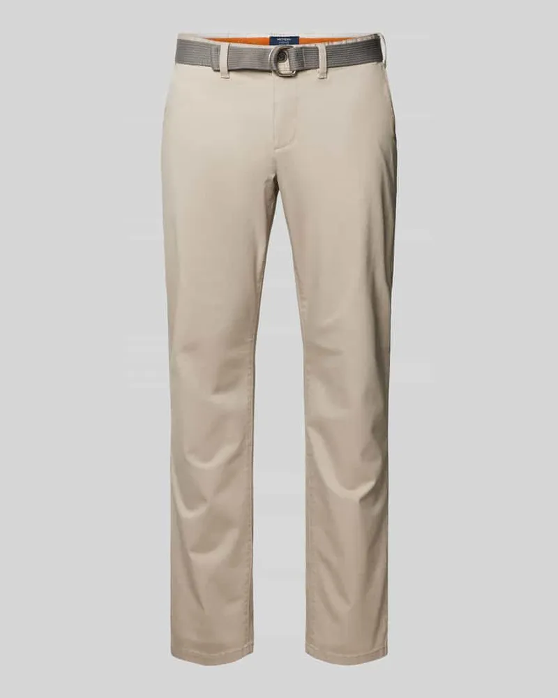 McNeal Slim Fit Chino mit Gürtel Ecru