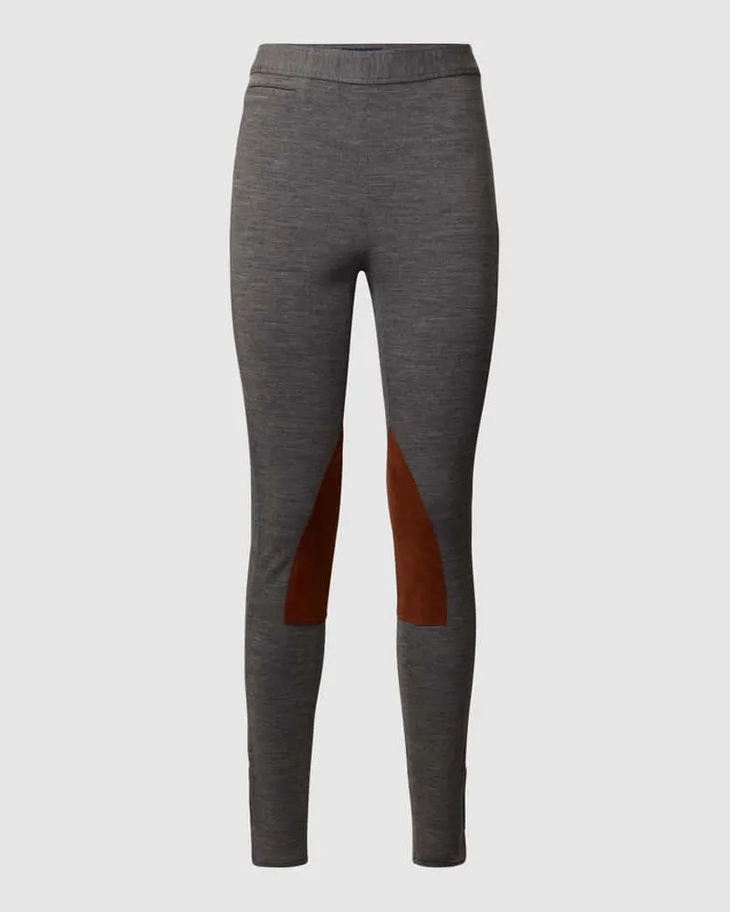 Ralph Lauren Leggings aus Woll-Mix mit seitlichem Reißverschluss Mittelgrau