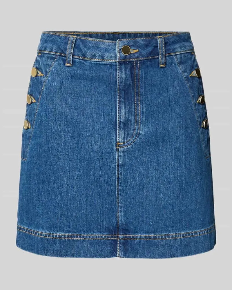 Gant Jeansrock aus Baumwolle mit Knöpfen Blau