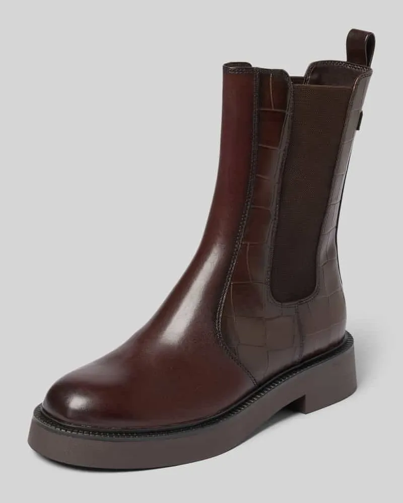 Tamaris Boots aus echtem Rindsleder Dunkelbraun