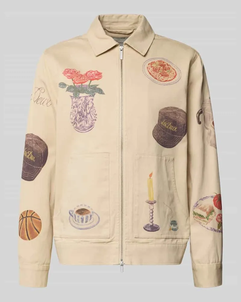 LES DEUX Jacke mit Zweiwege-Reißverschluss Modell 'Robert Offwhite