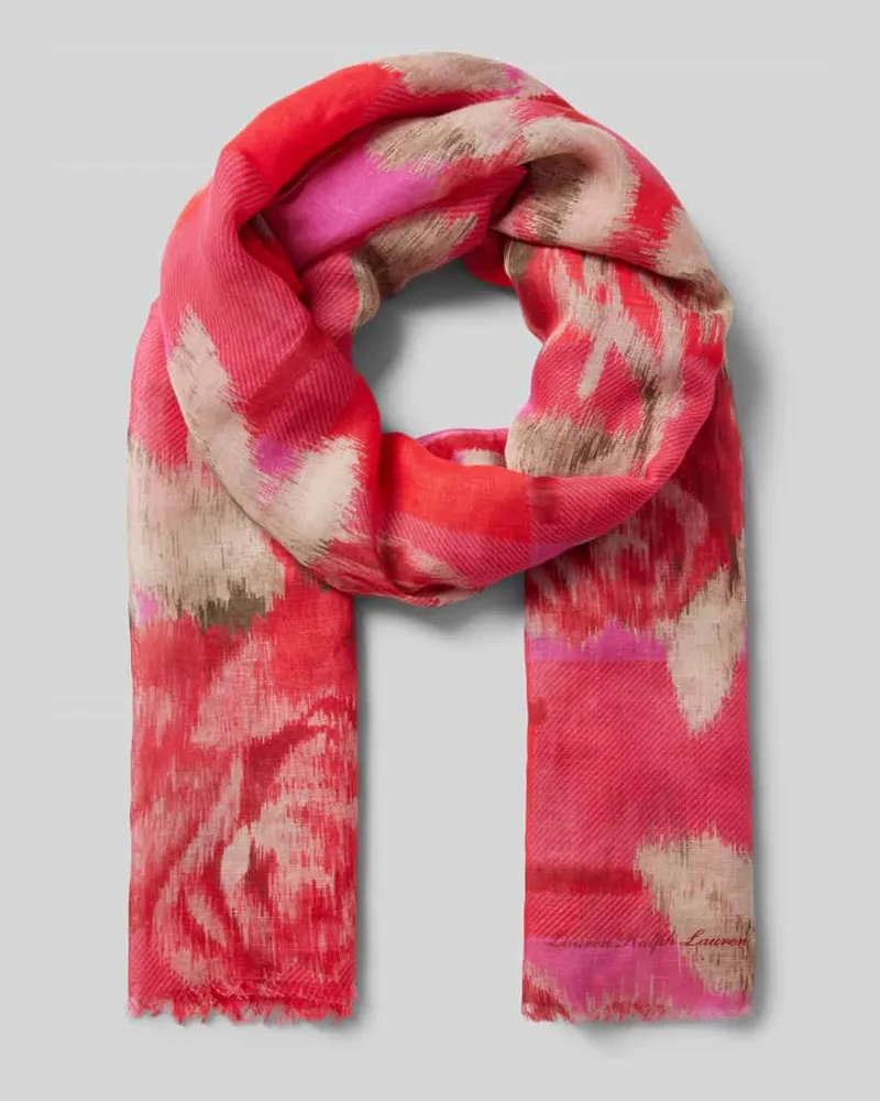 Ralph Lauren Tuch aus Viskose-Leinen-Mix Modell 'ROSE Rot