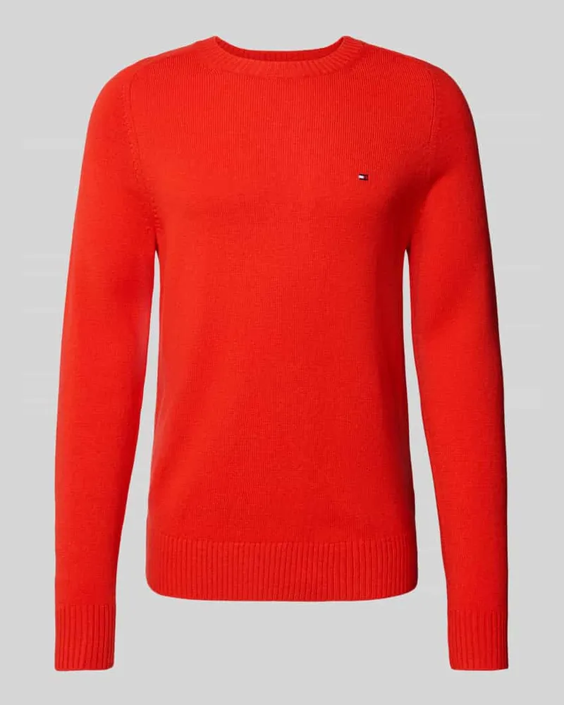 Tommy Hilfiger Regular Fit Strickpullover aus feinster Wolle Rot