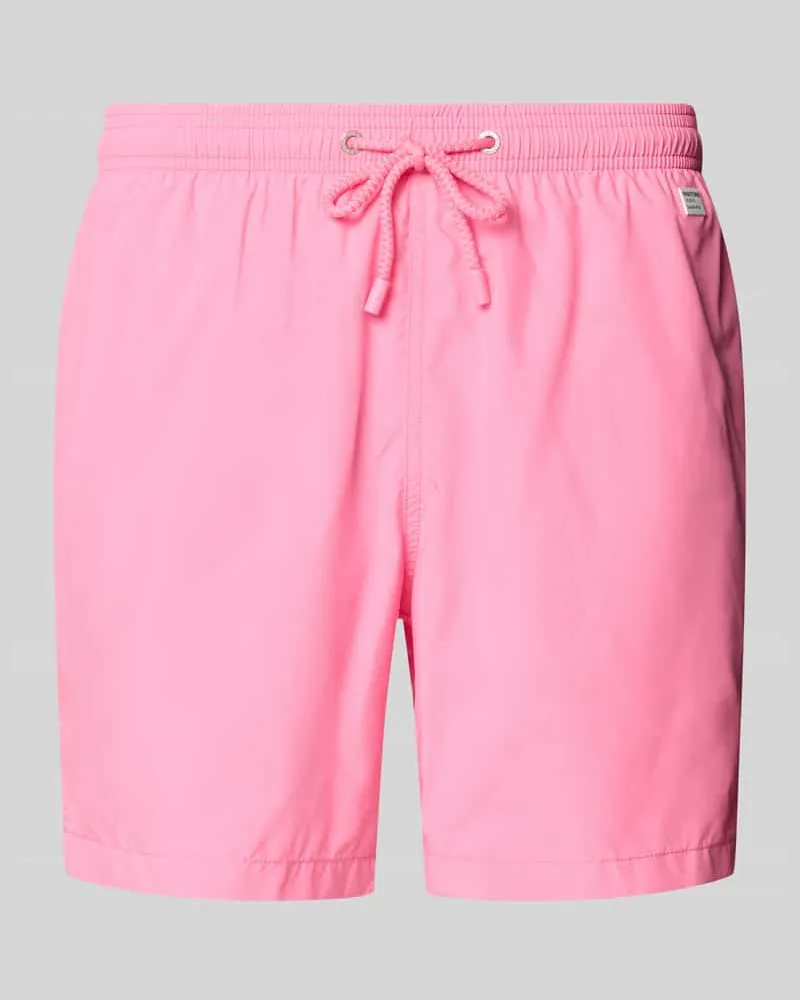 MC2 Saint Barth Badehose mit Logo-Print Modell 'Lighting Pantone Pink