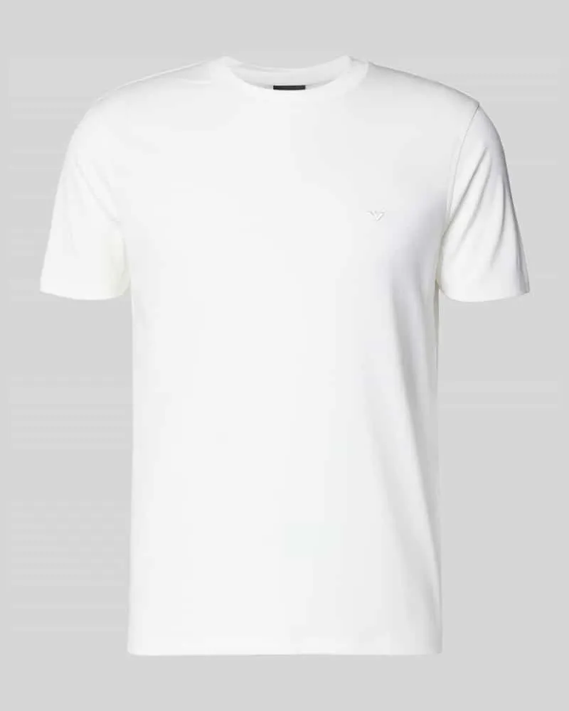 Emporio Armani Regular Fit T-Shirt mit Rundhalsausschnitt Weiss