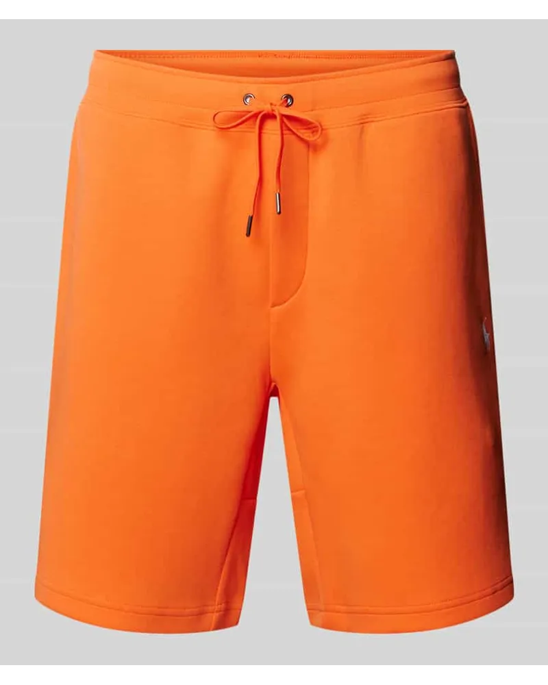 Ralph Lauren Regular Fit Sweatshorts mit Logo-Stitching Dunkelorange