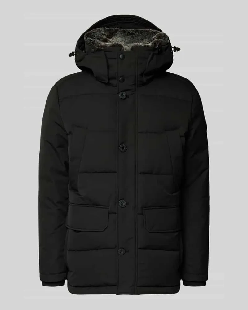 Strellson Regular Fit Steppjacke mit Kapuze Modell 'PIAZZA Black