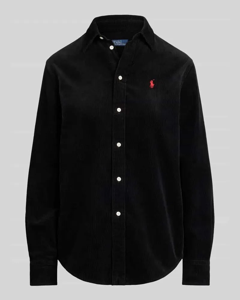 Ralph Lauren Hemdbluse mit Logo-Stitching Black