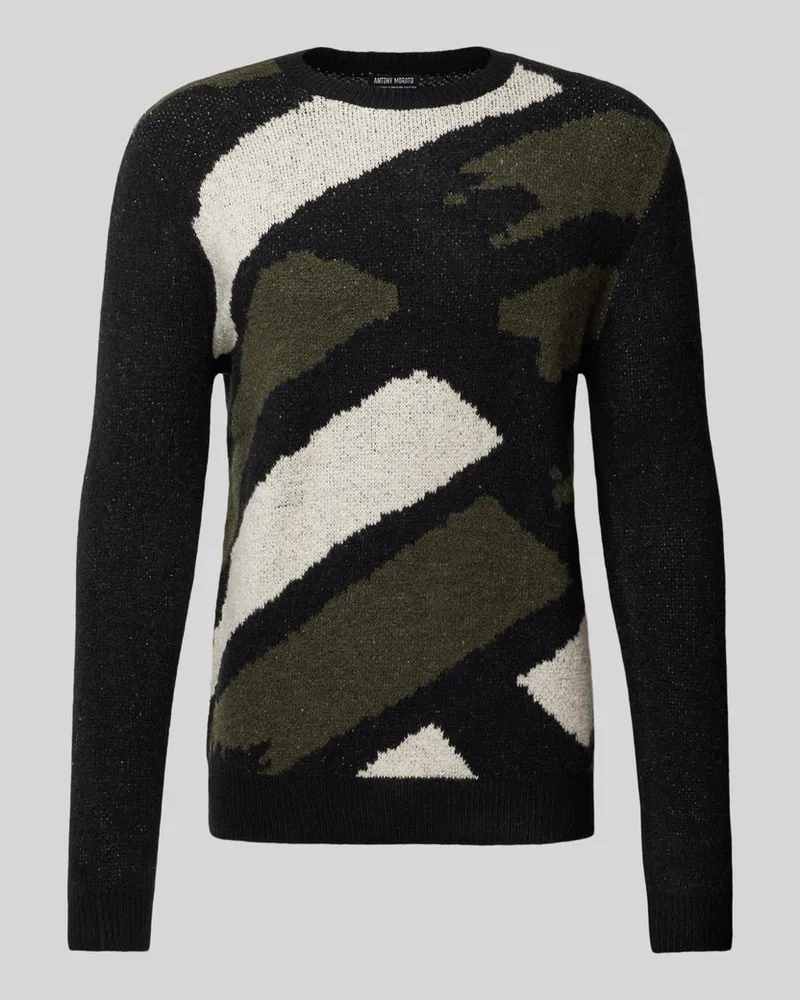 Antony Morato Strickpullover mit Rundhalsausschnitt Black