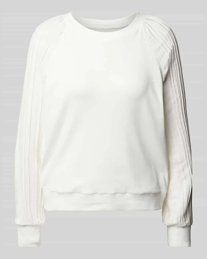 Marc Cain Longsleeve mit Strukturmuster Offwhite