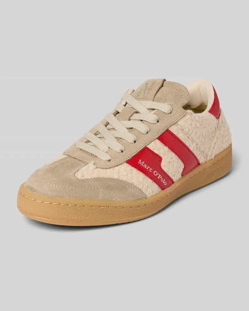 Marc O'Polo Low Top Sneaker mit Rindsleder-Anteil Rot