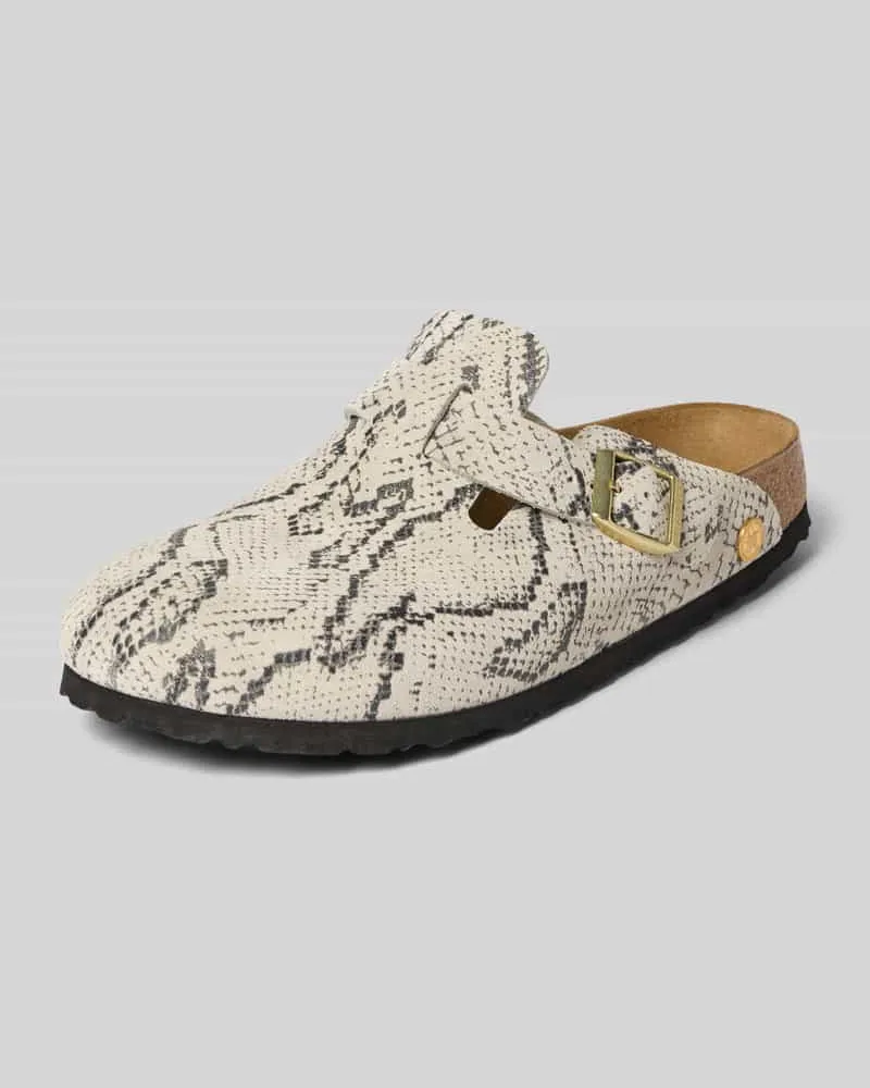 Birkenstock Clogs aus echtem Leder Modell 'BOSTON Offwhite