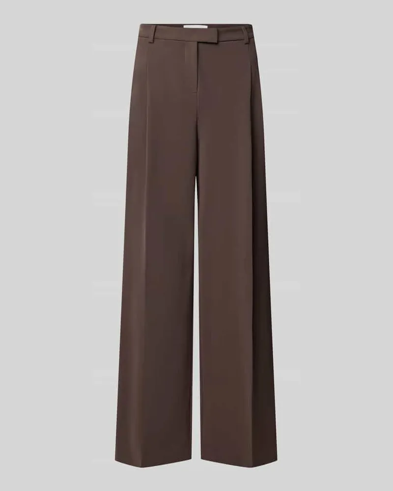Rich&Royal Wide Fit Hose mit Bundfalten Schoko