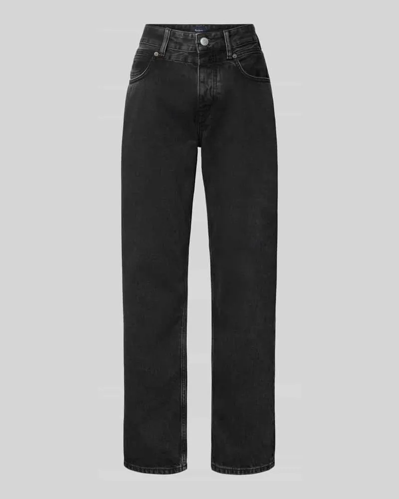 Pepe Jeans Boyfriend Fit Barrel Jeans aus reiner Baumwolle Modell 'CRAFT Black