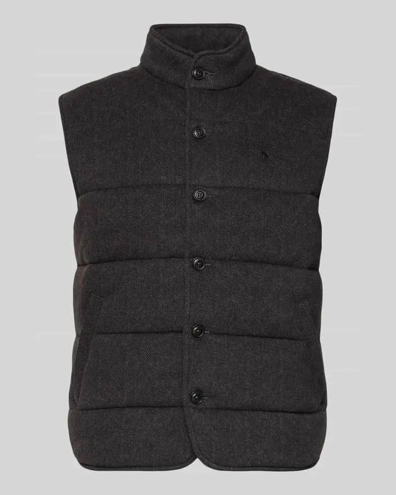 Ralph Lauren Regular Fit Steppweste aus reinen Baumwolle Anthrazit