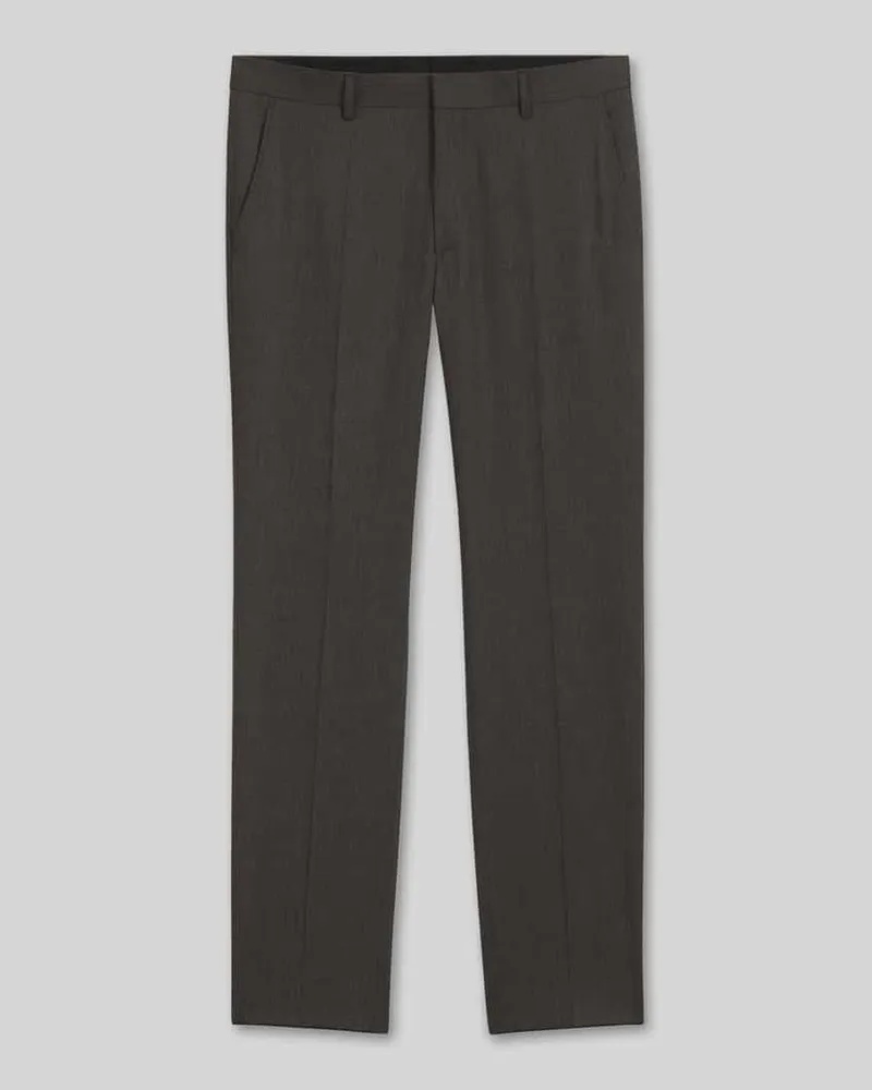 HUGO BOSS Regular Fit Anzughose mit Schurwoll-Mix Modell 'Leon Mittelbraun