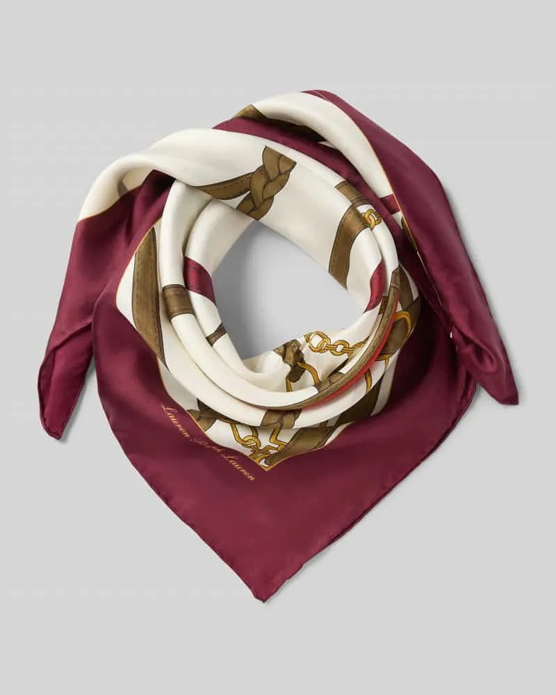 Ralph Lauren Seidenschal mit eingefassten Abschlüssen Offwhite