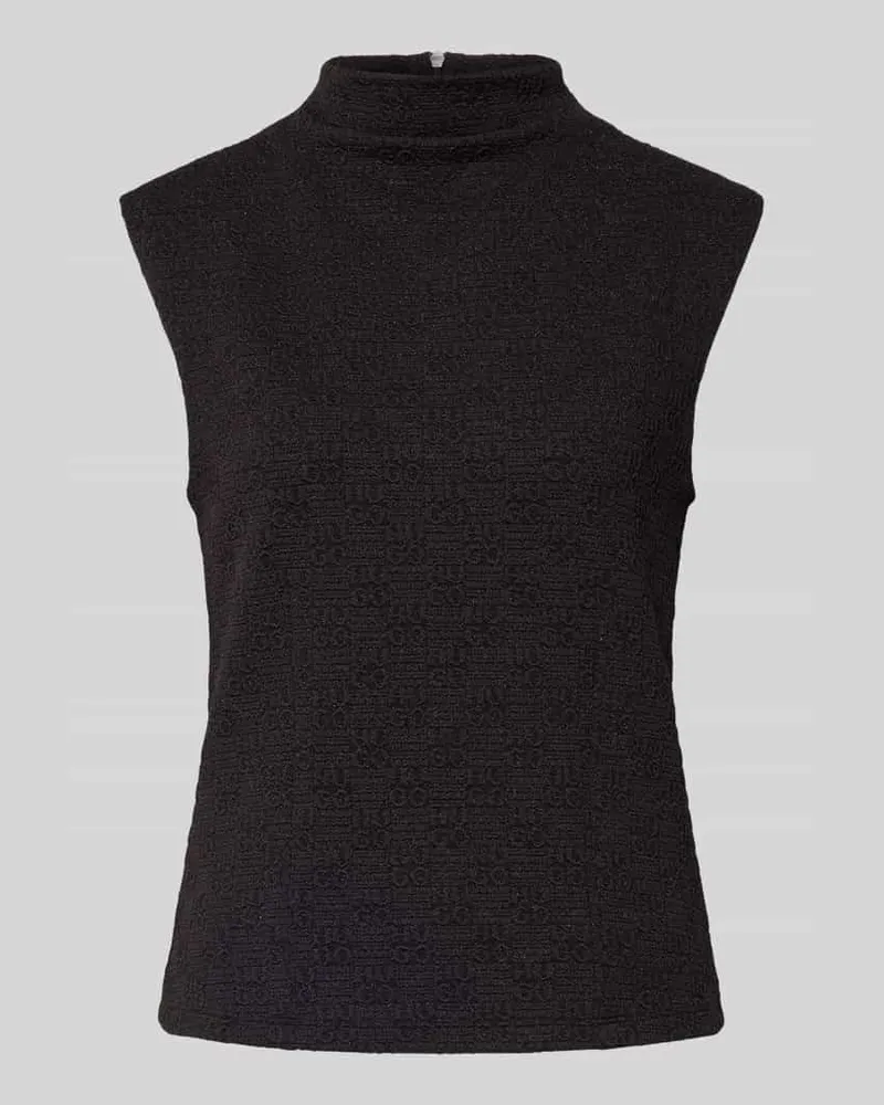 HUGO BOSS Shaped Fit Blusentop mit Strukturmuster Modell 'DAIRED Black